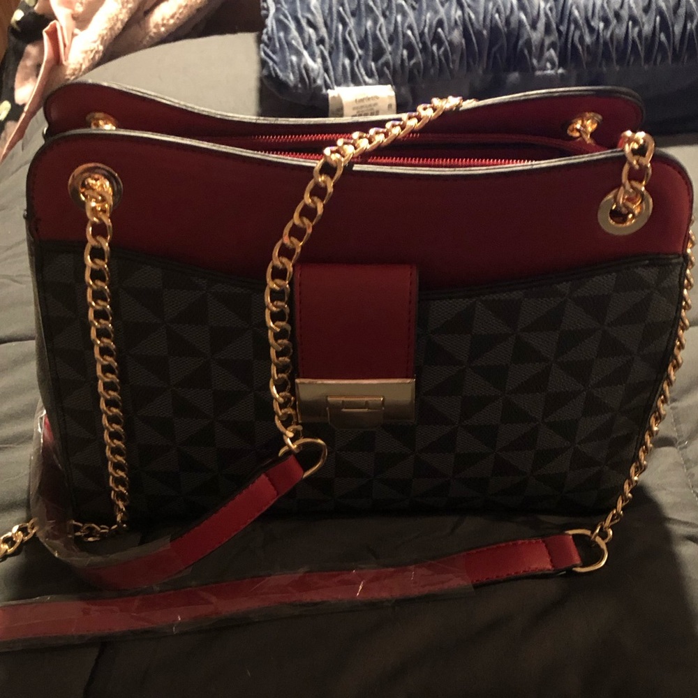 Black, Gray, Red Crossbody bag Vegan Leather